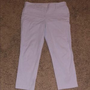 LOFT seersucker crop pants